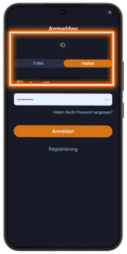 Bei Konto anmelden