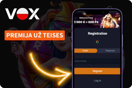 Vox Casino Lietuvoje Premija už teises