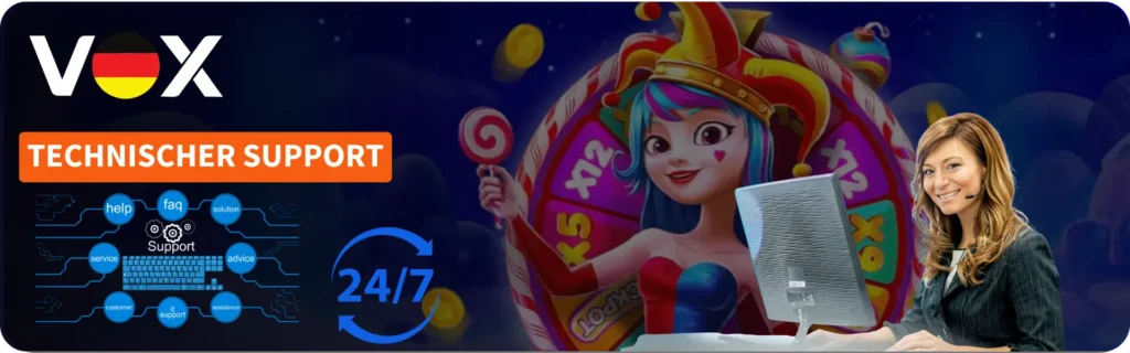 Vox Casino Support Dienste